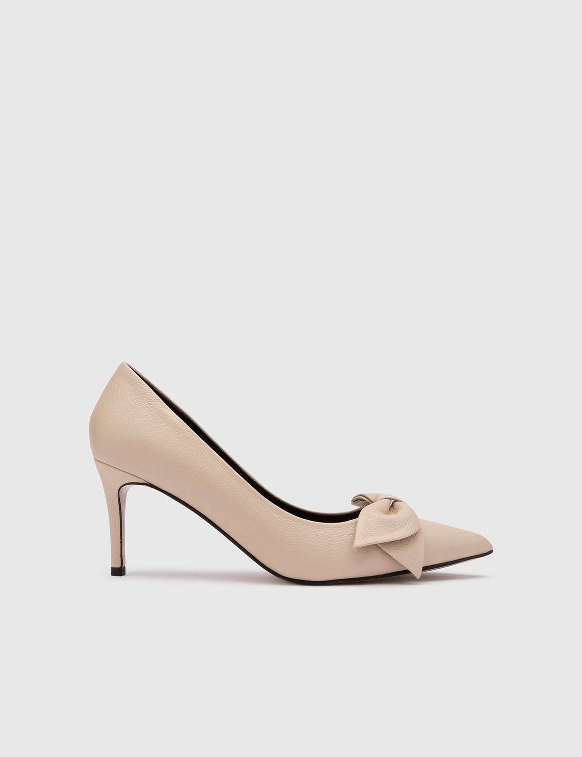 Madeira Beige Floater Leder Damen Stiletto
