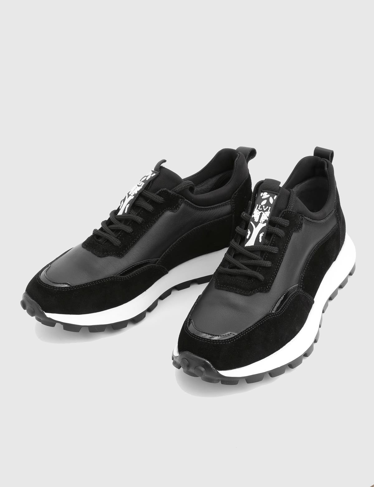 Aaron Black Suede Leather Men's Sneaker