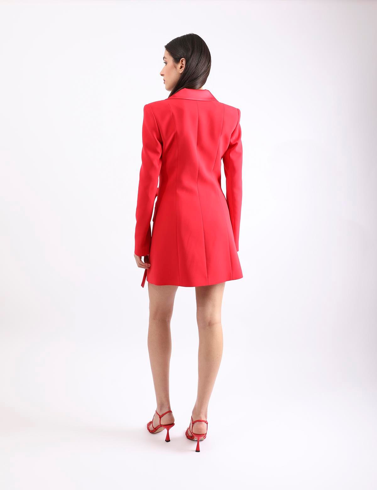 Abelia Red Women's Jacket Dress