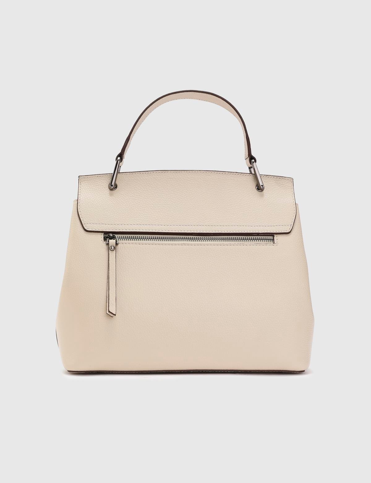 Aires Cream Floater Leder Damenhandtasche