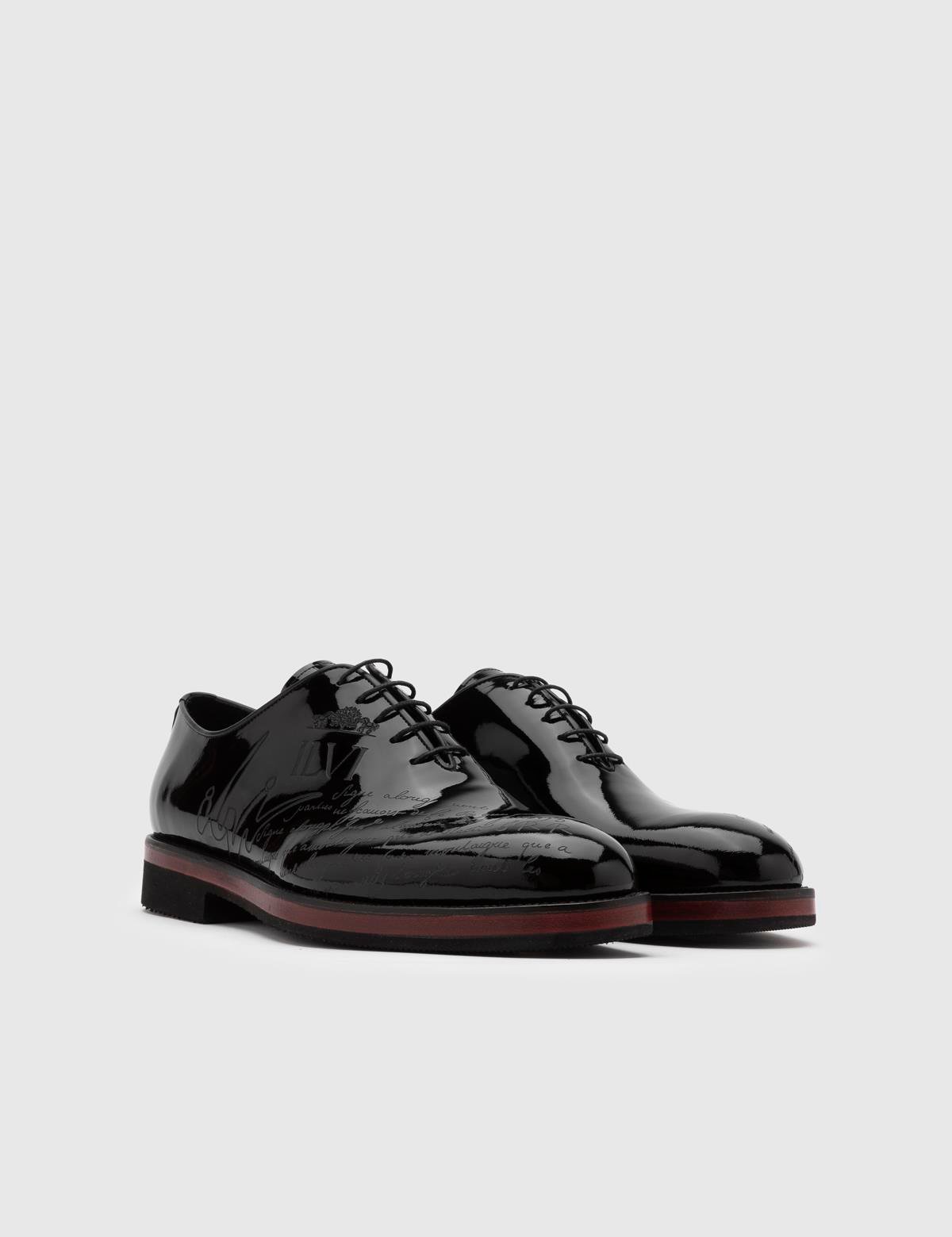 Akil Black Patent Leather Men's Oxford