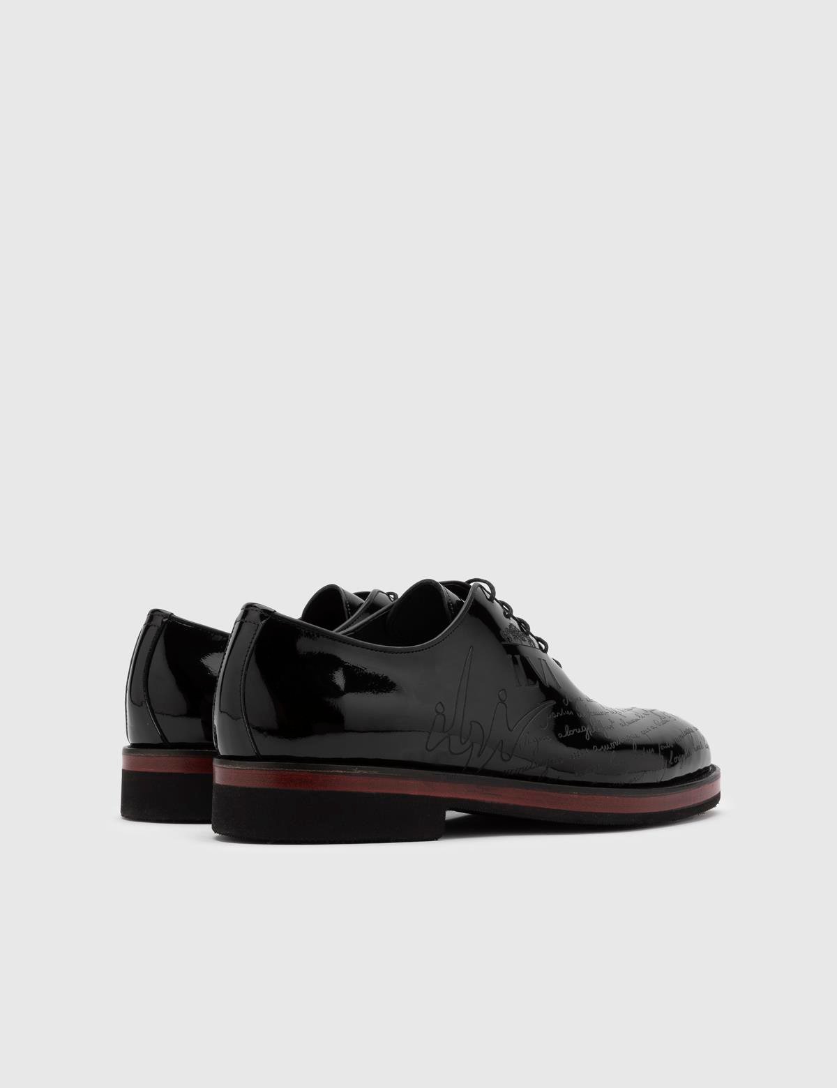 Akil Black Patent Leather Men's Oxford