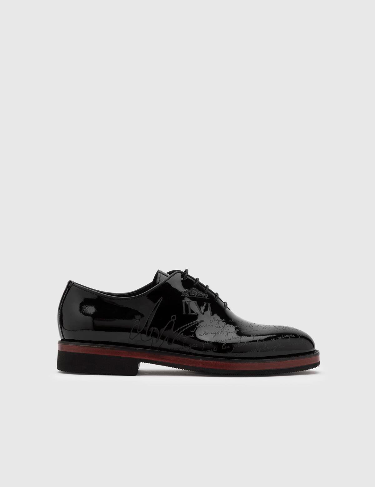 Akil Black Patent Leather Men's Oxford
