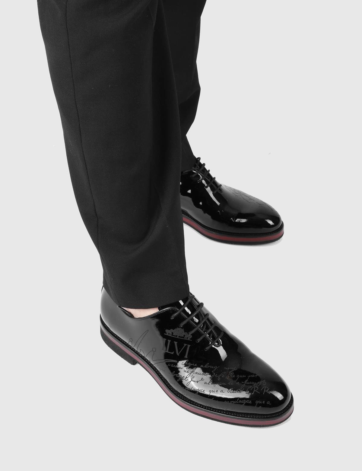 Akil Black Patent Leather Men's Oxford