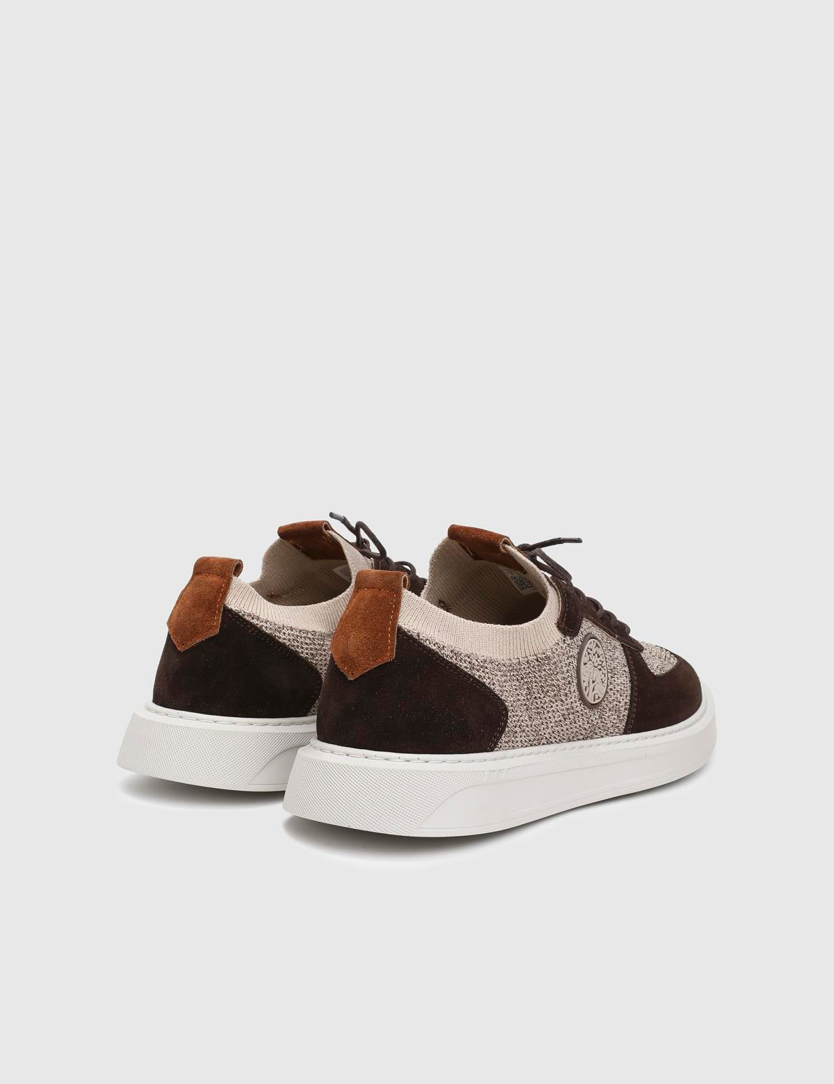 Albury Brown Suede Leather Tricot Men's Sneaker