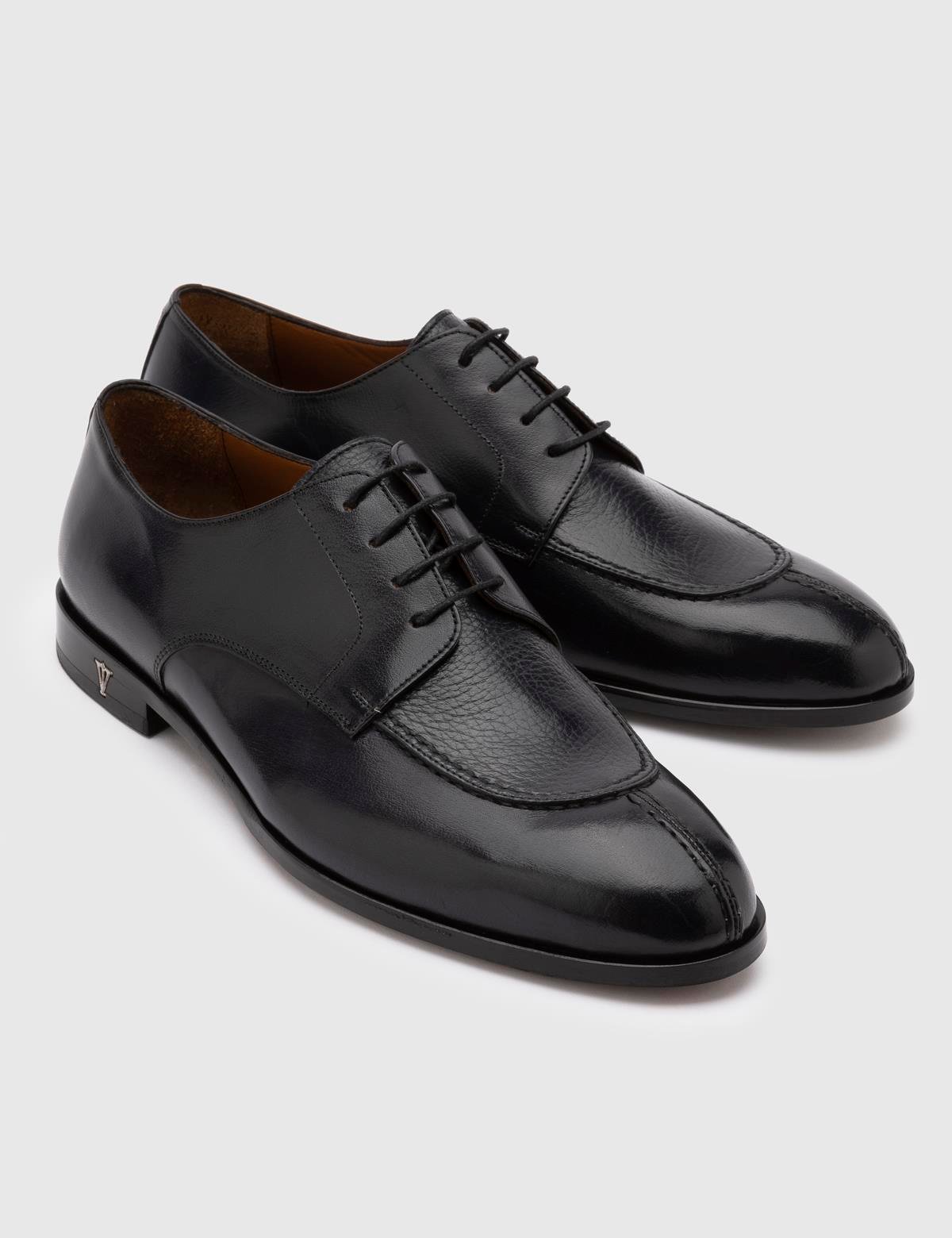 Aldrin Herren-Derby-Schuh aus marineblauem Büffel-Hirschleder