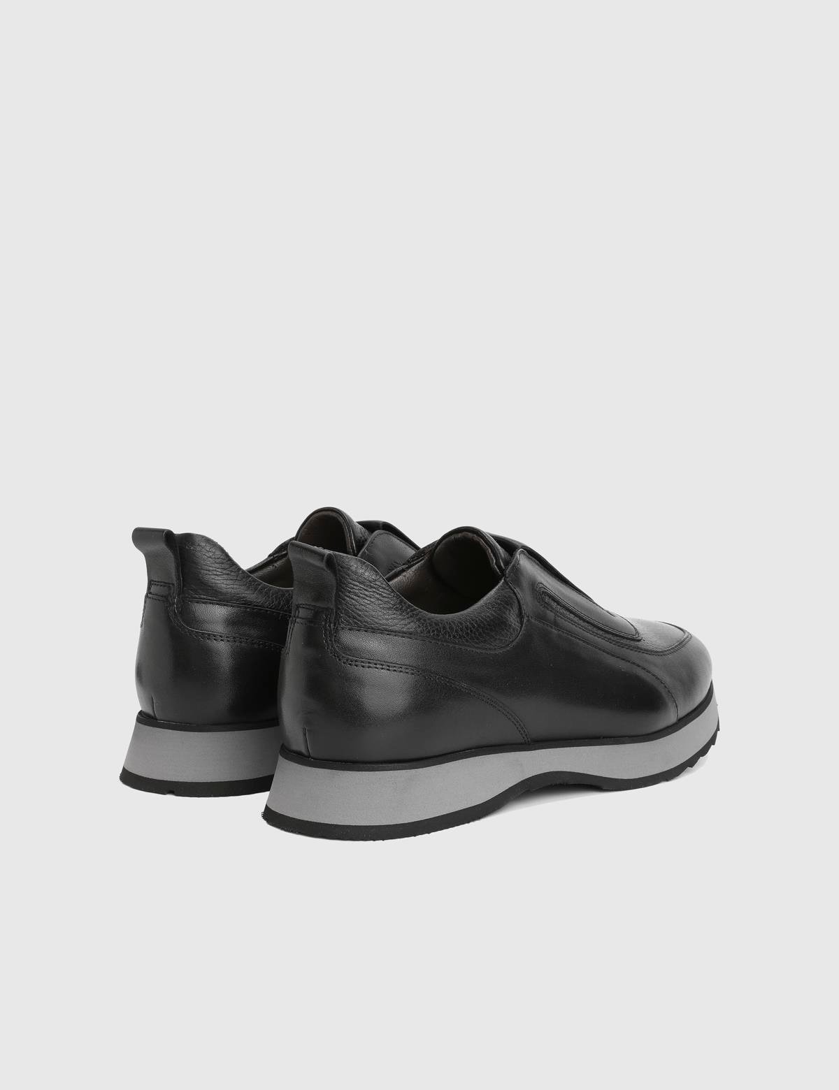 Alek Black Leather Men's Sneaker