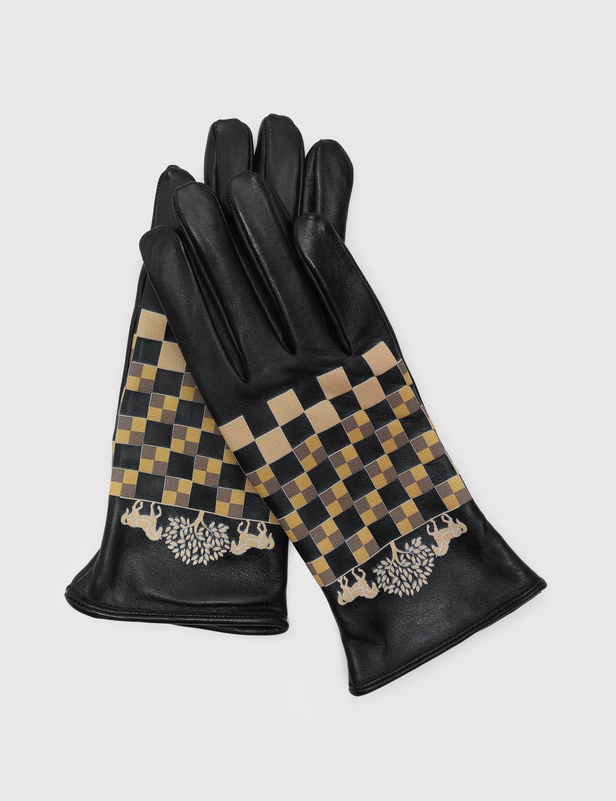 Alyona Black Women's Leather Gloves