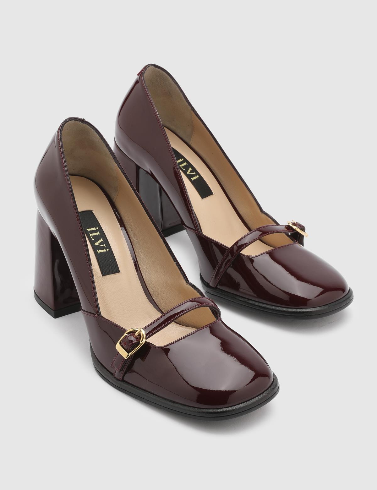 Anais Burgundy Patent Leather Women's Pump