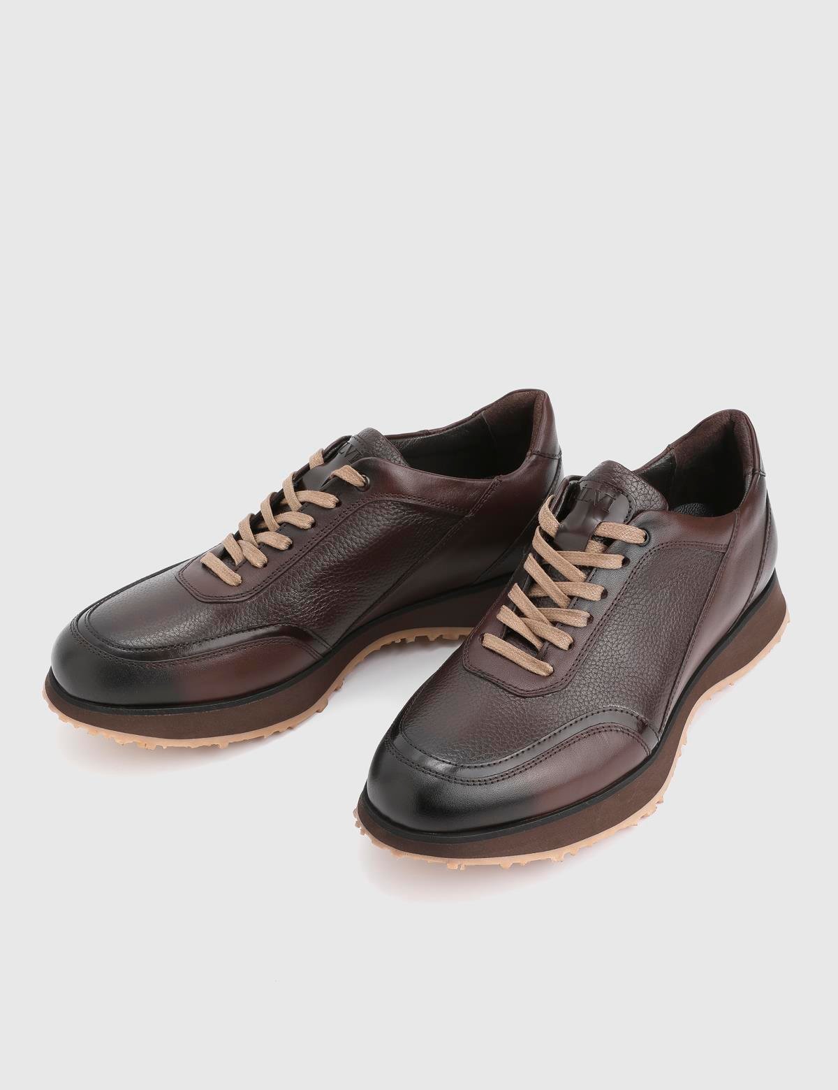 Ancis Brown Leather Men's Sneaker