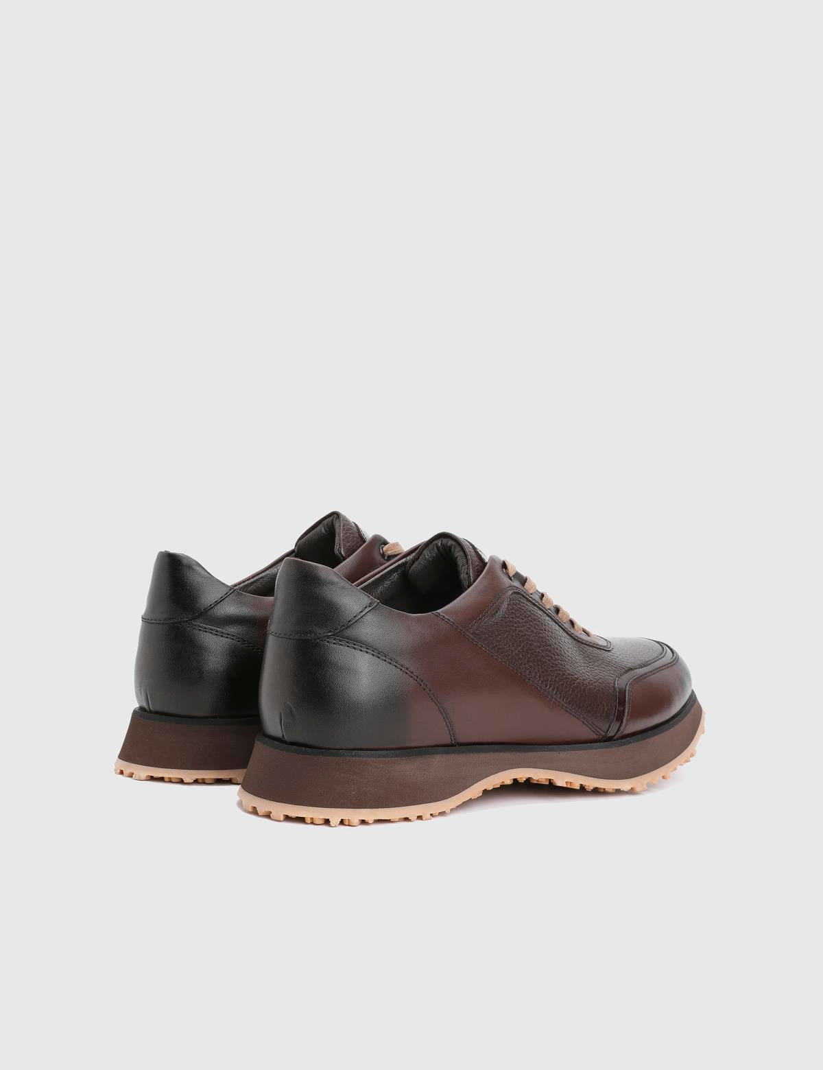 Ancis Brown Leather Men's Sneaker