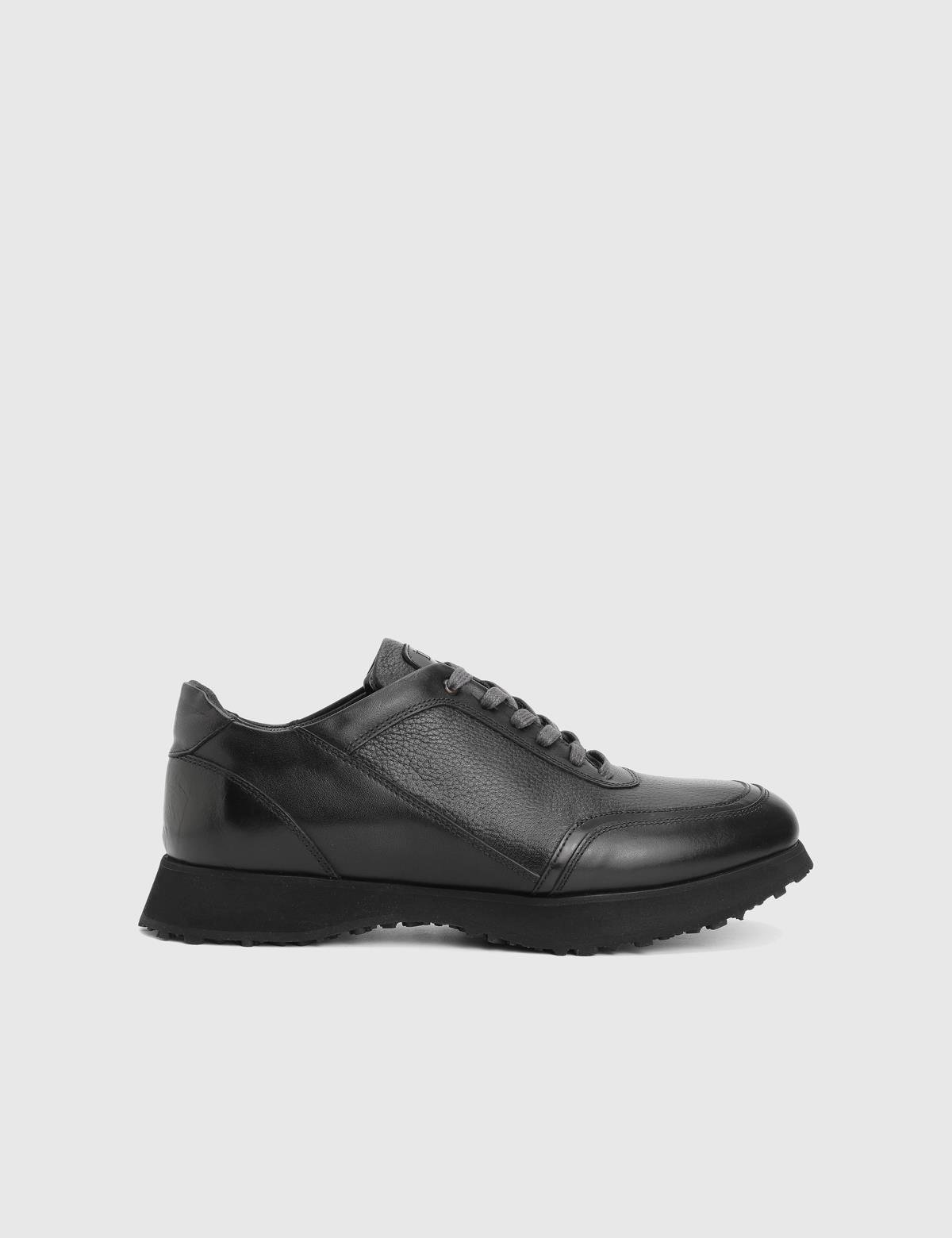 Ancis Black Leather Men's Sneaker