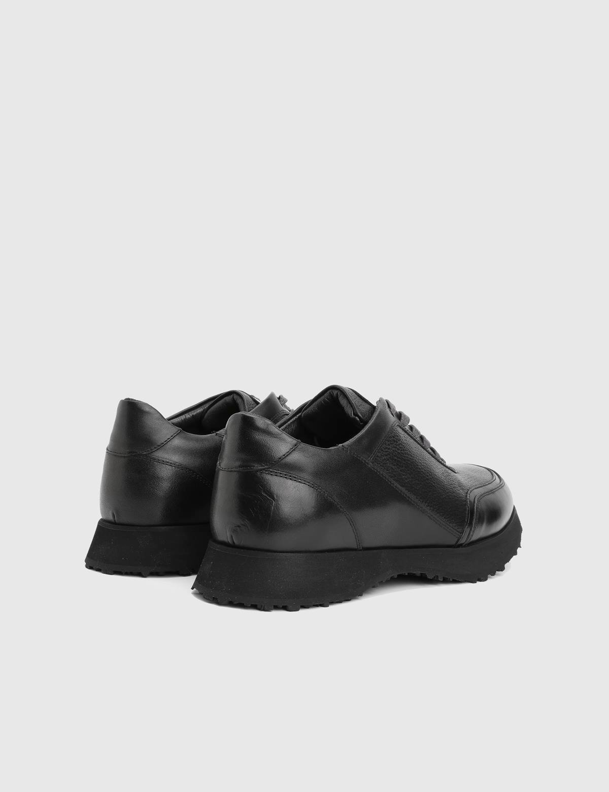 Ancis Black Leather Men's Sneaker