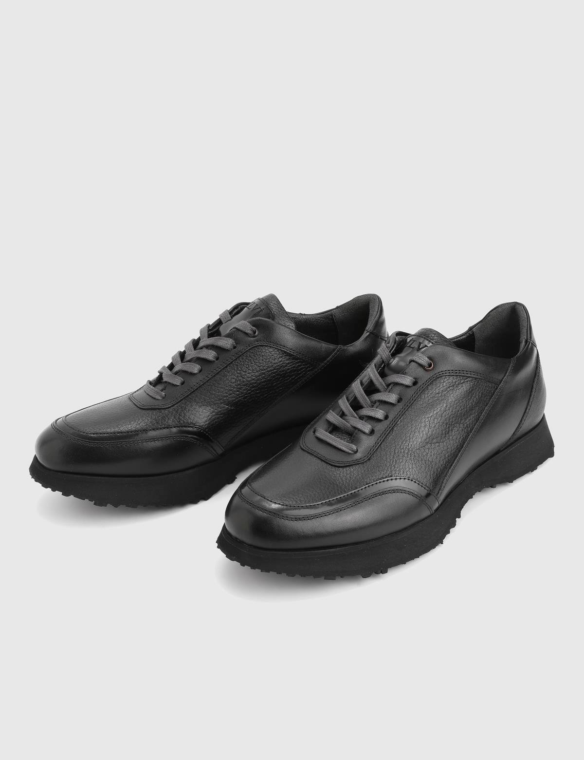 Ancis Black Leather Men's Sneaker