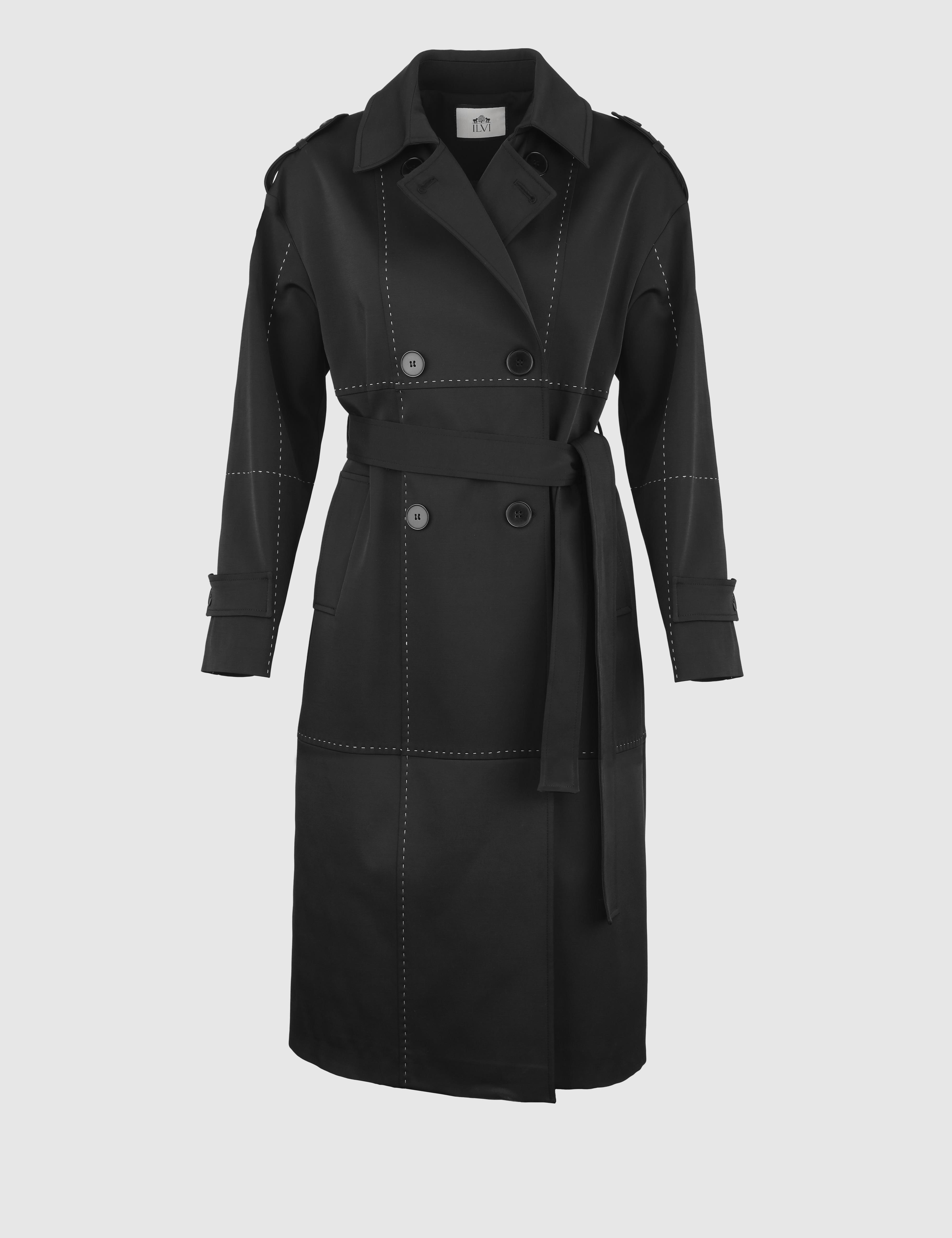 Andrada Black Women's Trench Coat