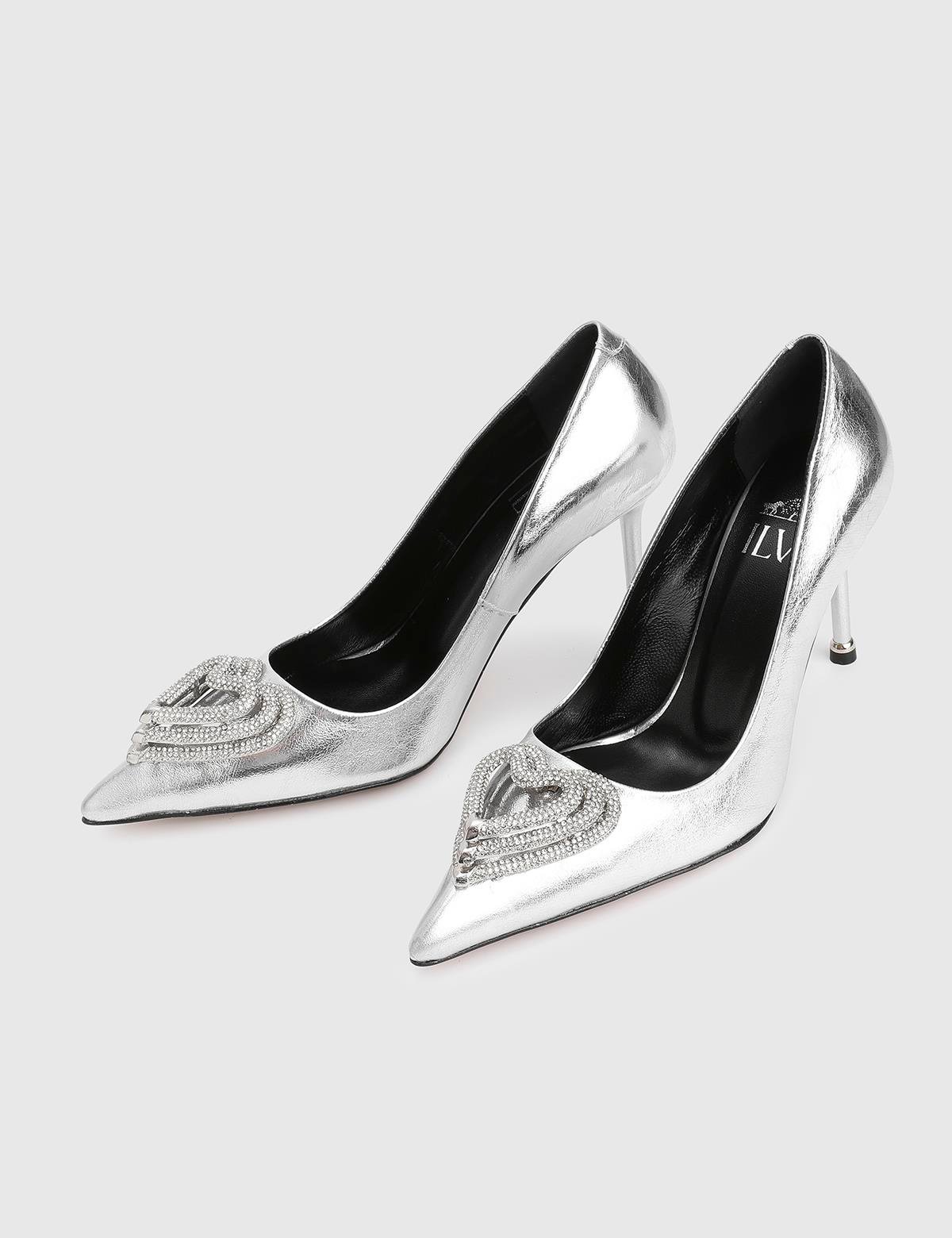 Anessa Silver Leather Women's Pump