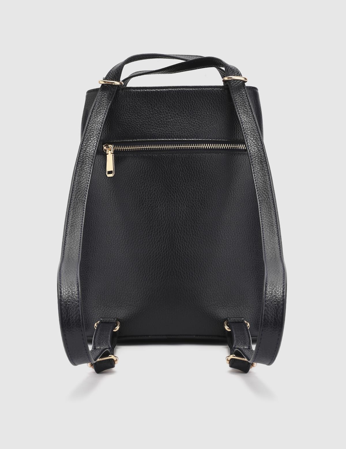 Anke Navy Blue Floater Leather Women's Backpack