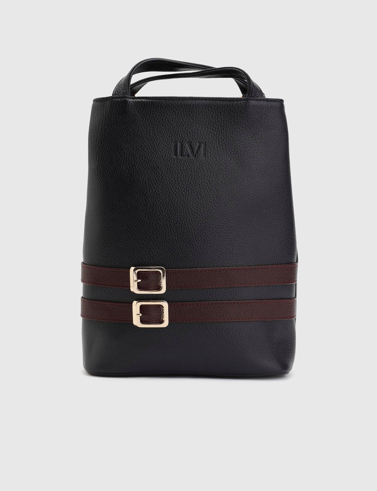 Anke Navy Blue Floater Leather Women's Backpack