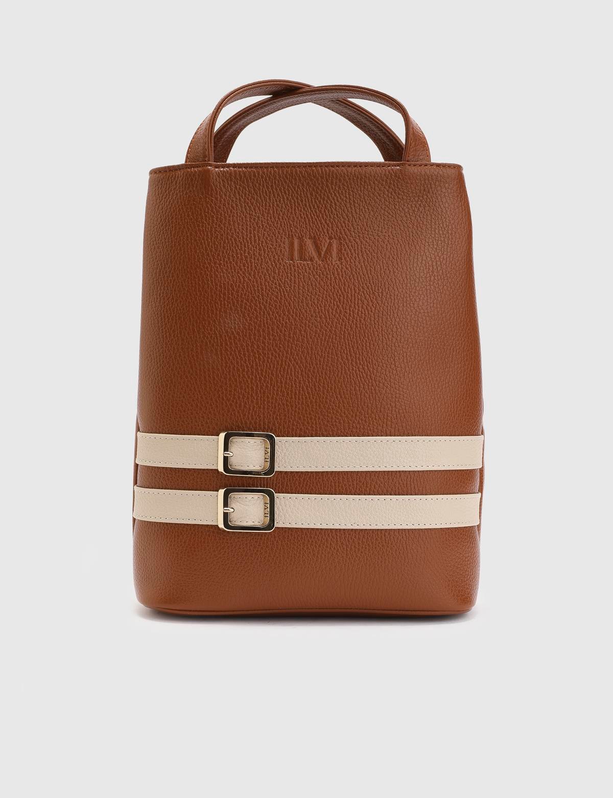 Anke Saddle Brown Floater Leather Women's Backpack