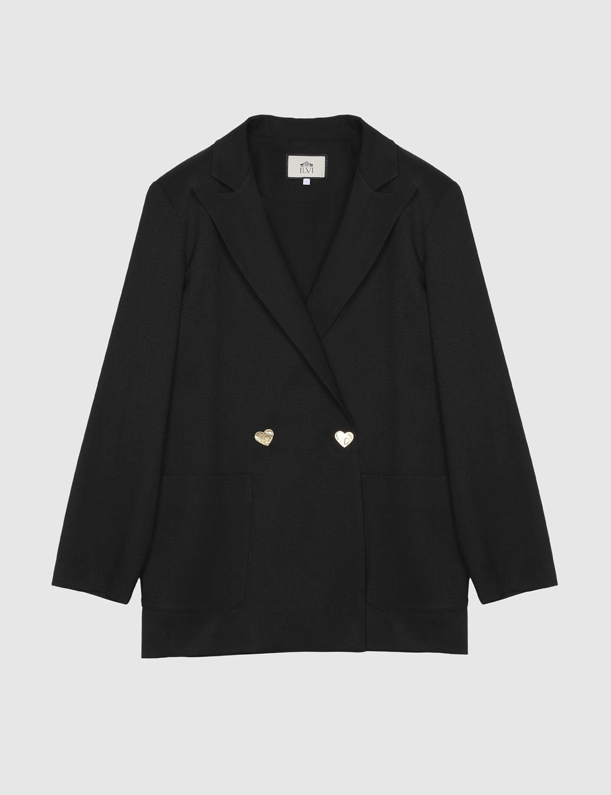 Annalisa Black Women's Oversized Jacket