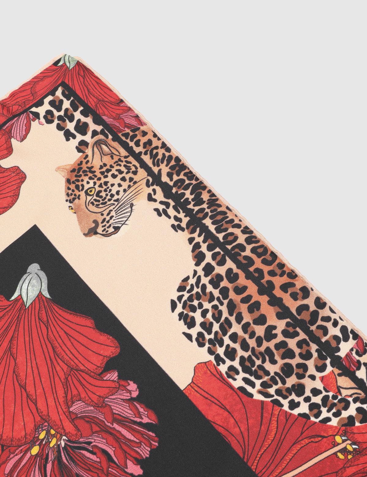 Anubis Red Silk Twill Women's Bandana