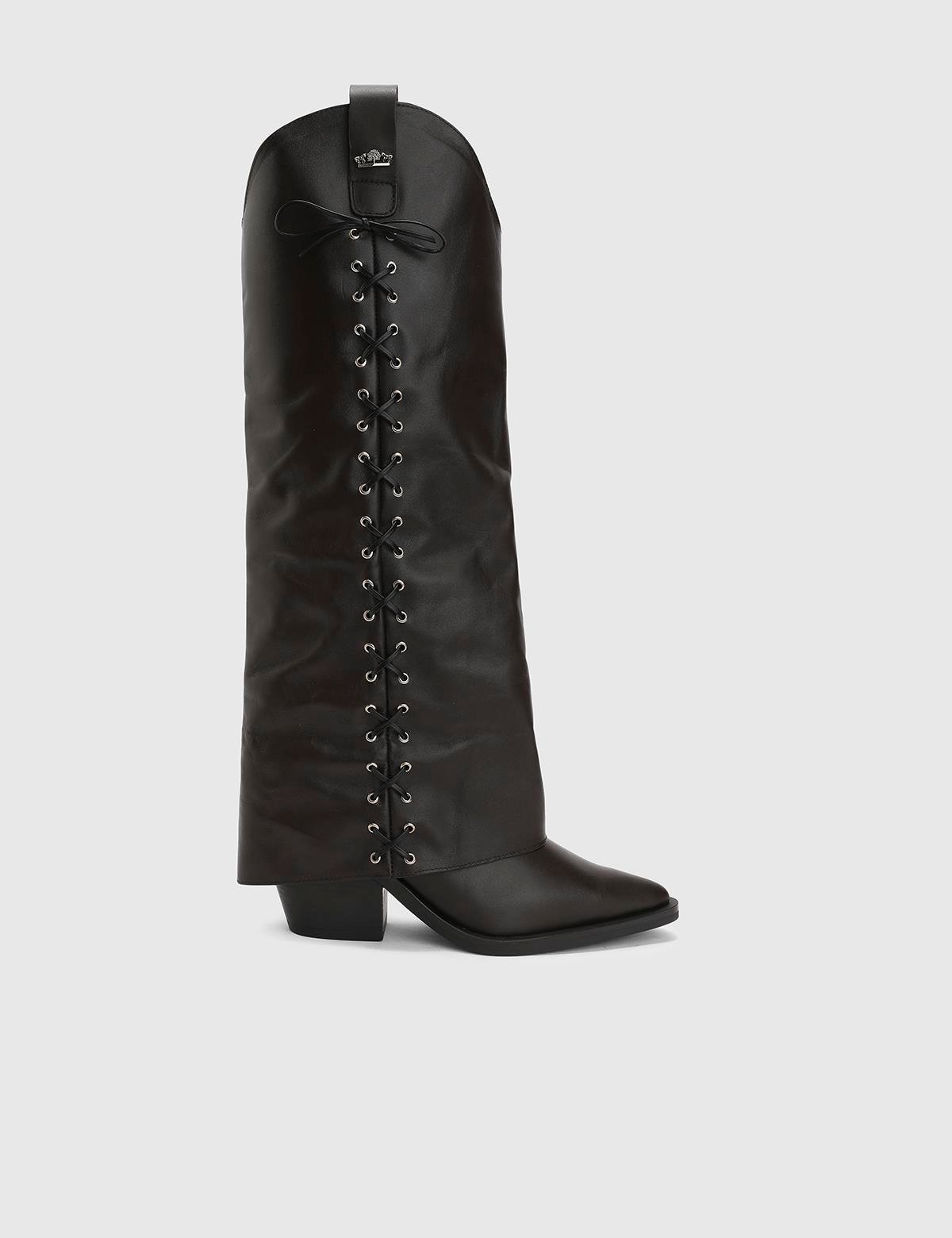 Aradia Brown Leather Women's Heeled High Boot