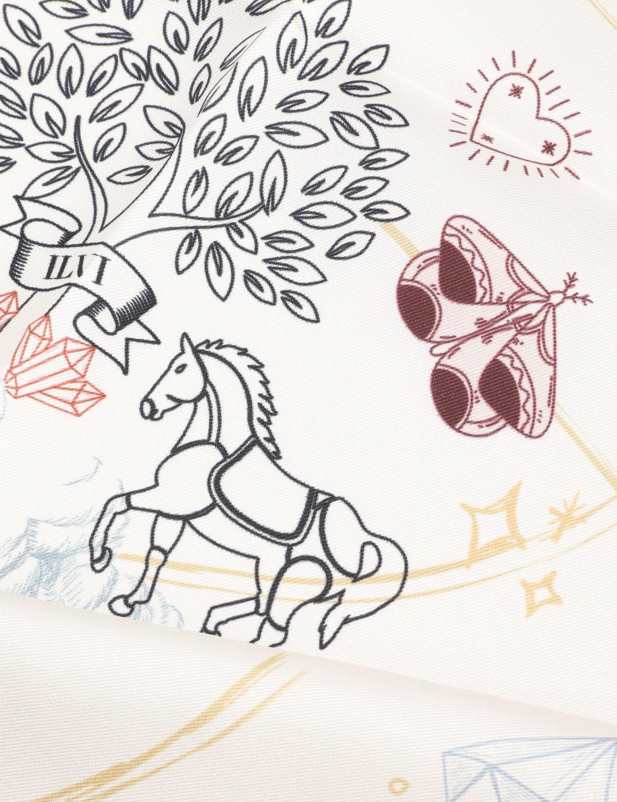 Arita Ecru Silk Twill Women's Scarf