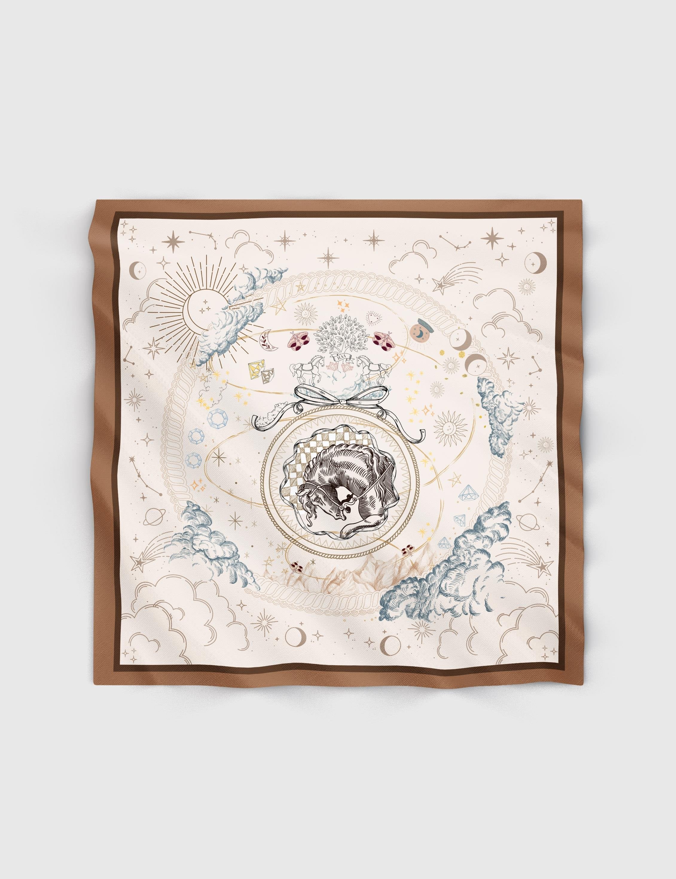 Arita Ecru Silk Twill Women's Scarf