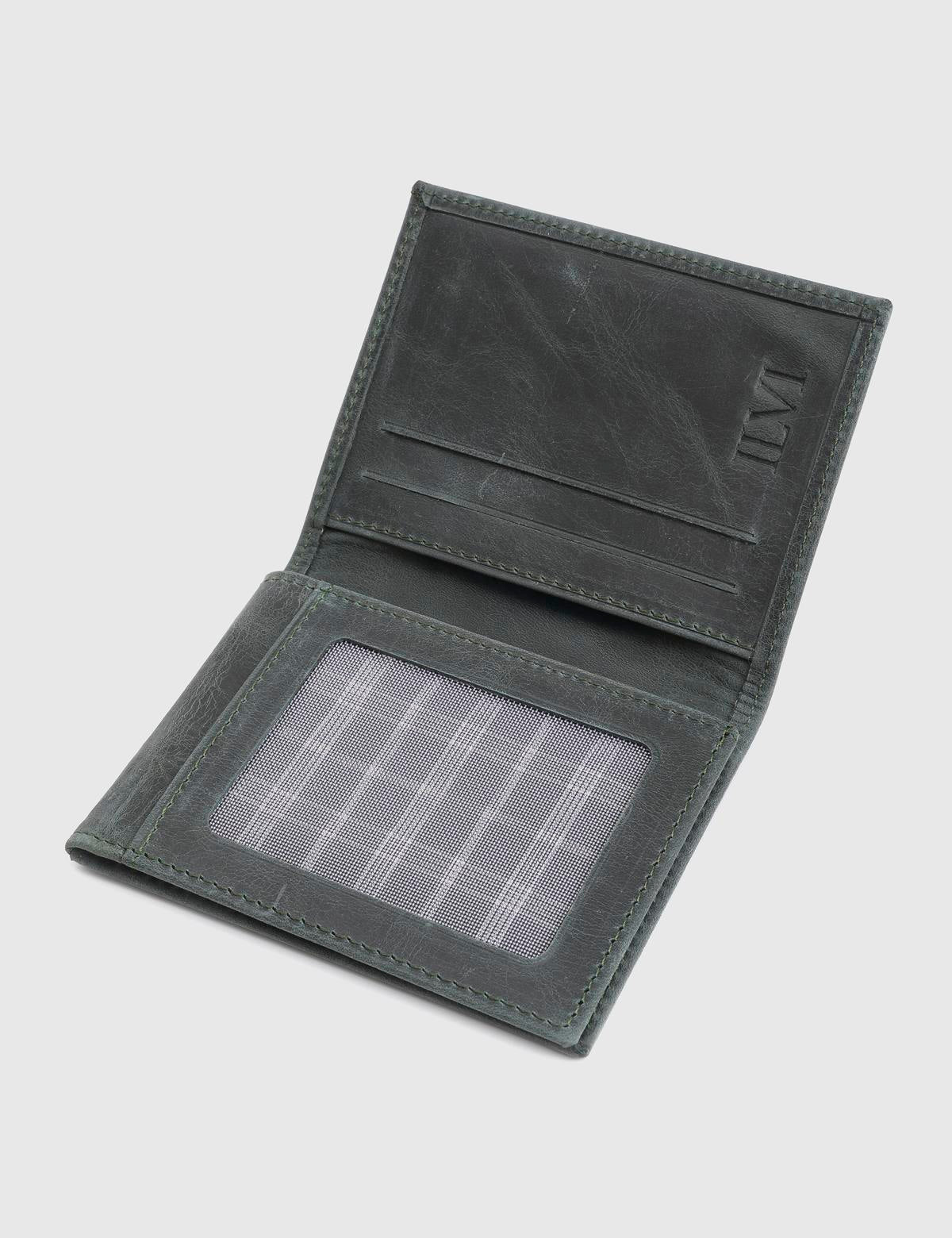 Aron Green Crazy Leather Men's Wallet