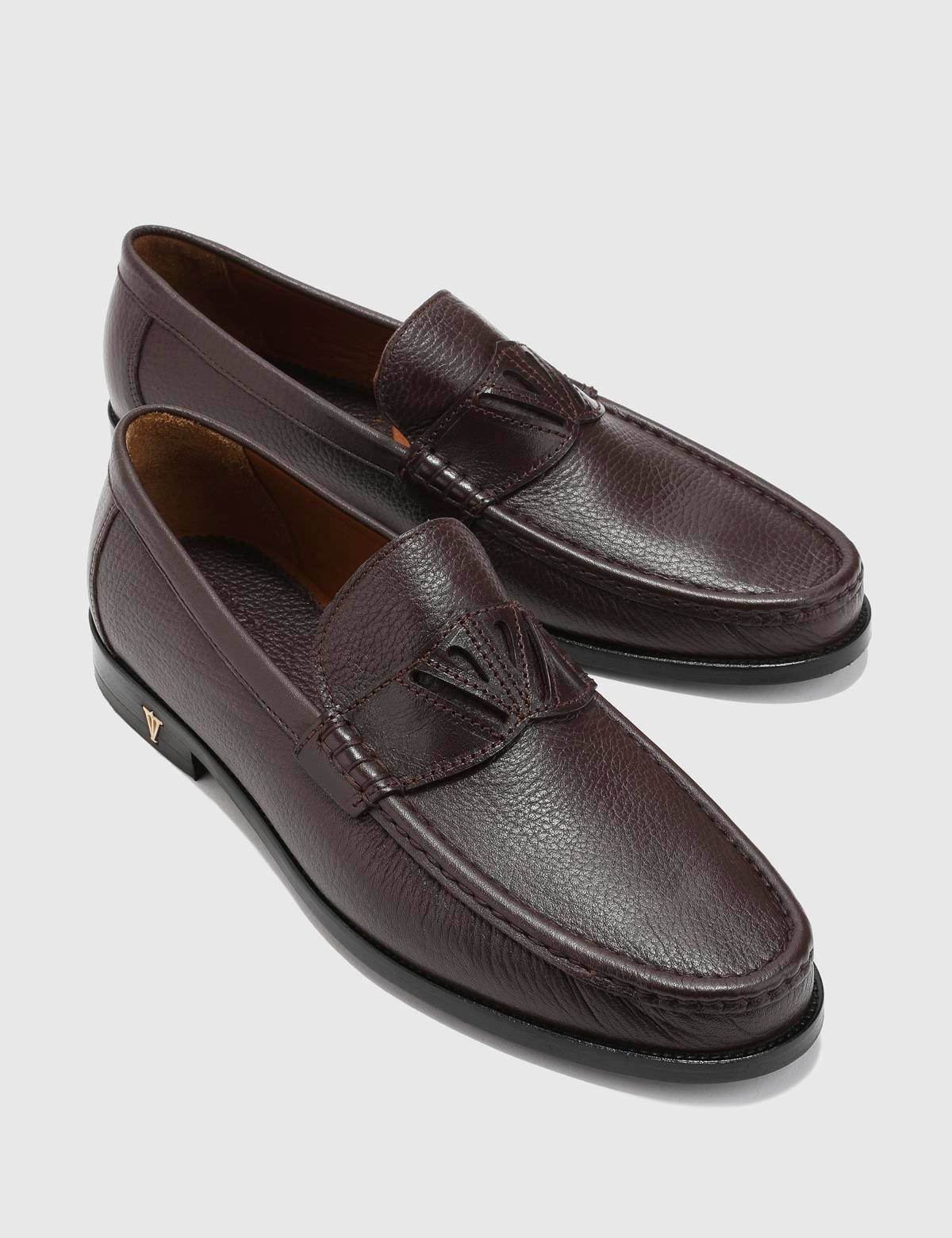 Arrec Brown Floater Leather Men's Loafer