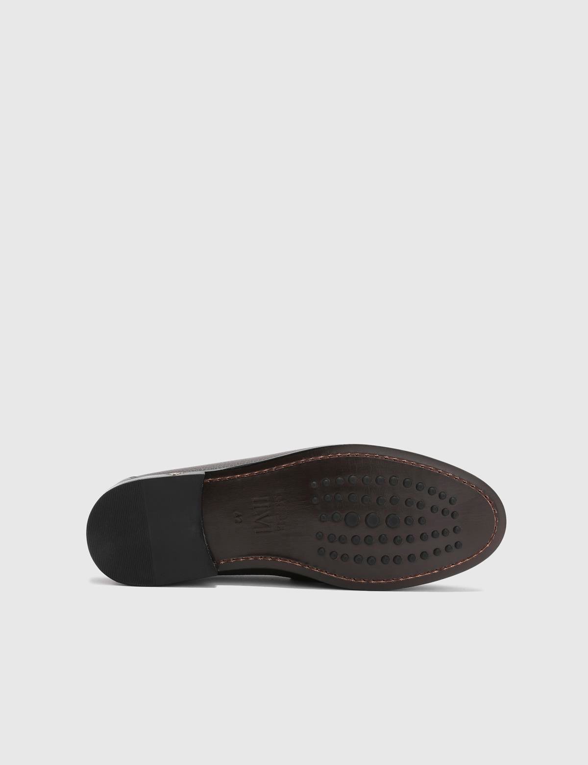 Arrec Brown Floater Leather Men's Loafer