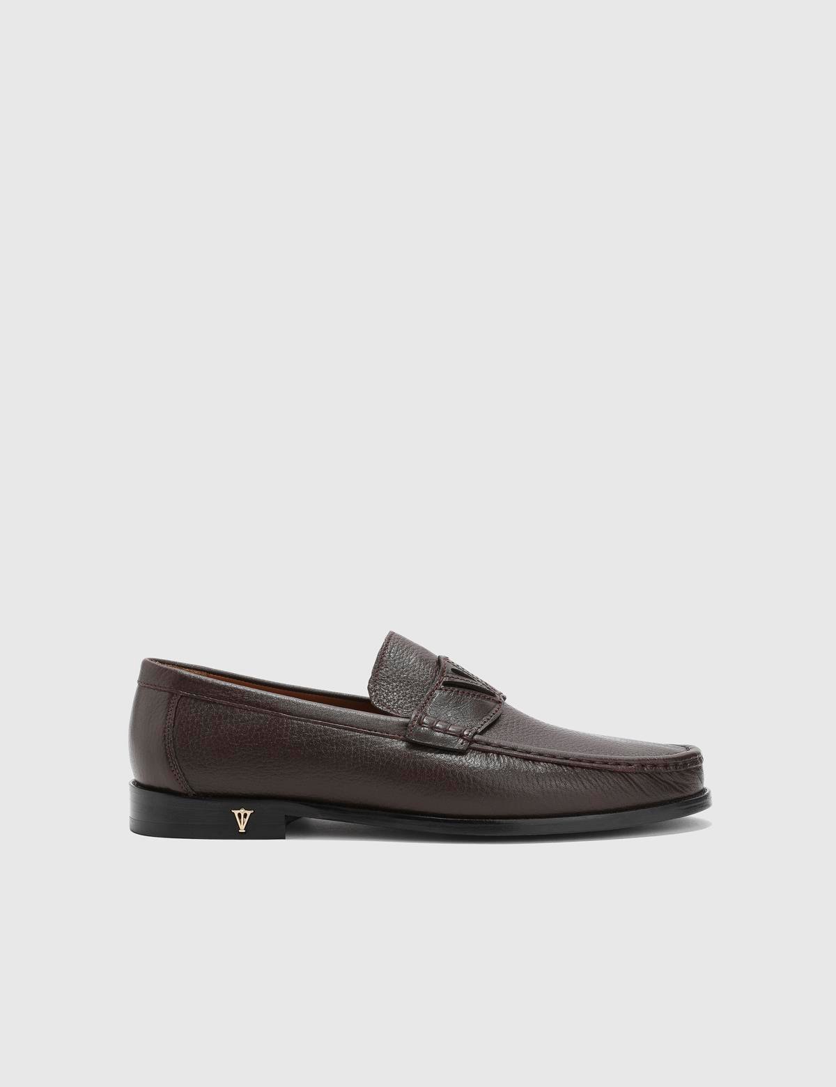 Arrec Brown Floater Leather Men's Loafer