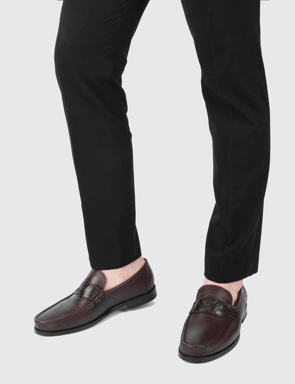 Arrec Brown Floater Leather Men's Loafer