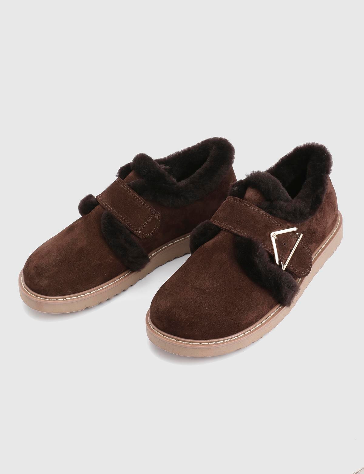 Arya Brown Suede Leather Women's Loafer