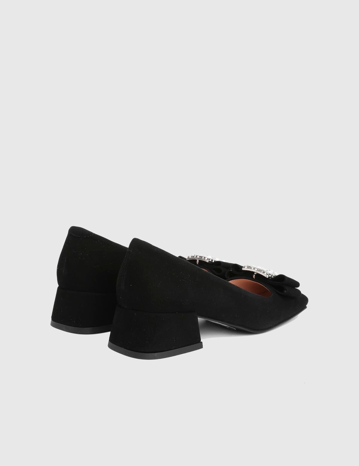 Bedis Black Suede Leather Women's Pump