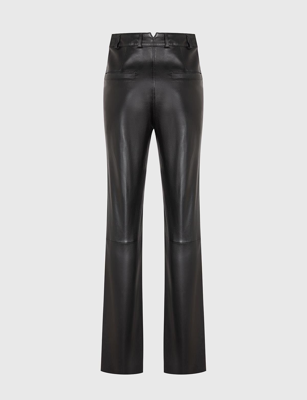 Berta Black Women's Leather Pants