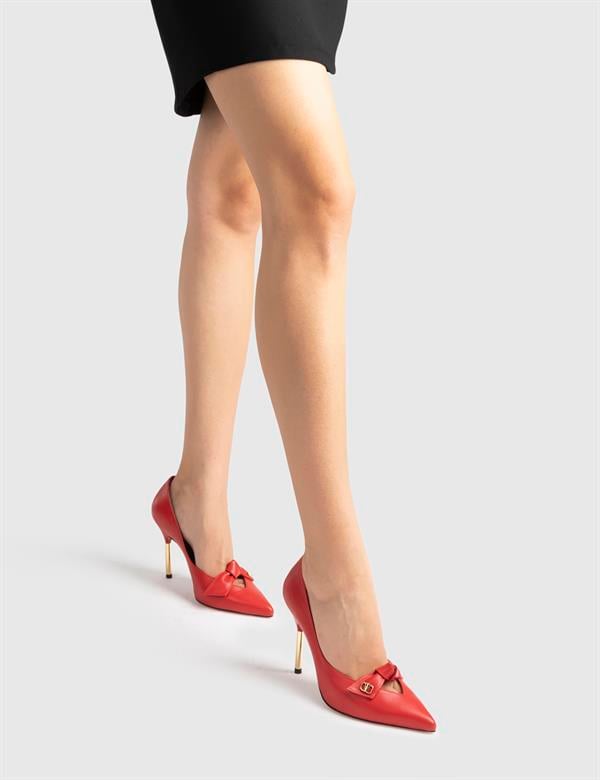 Betty Red Leather Women's Stiletto