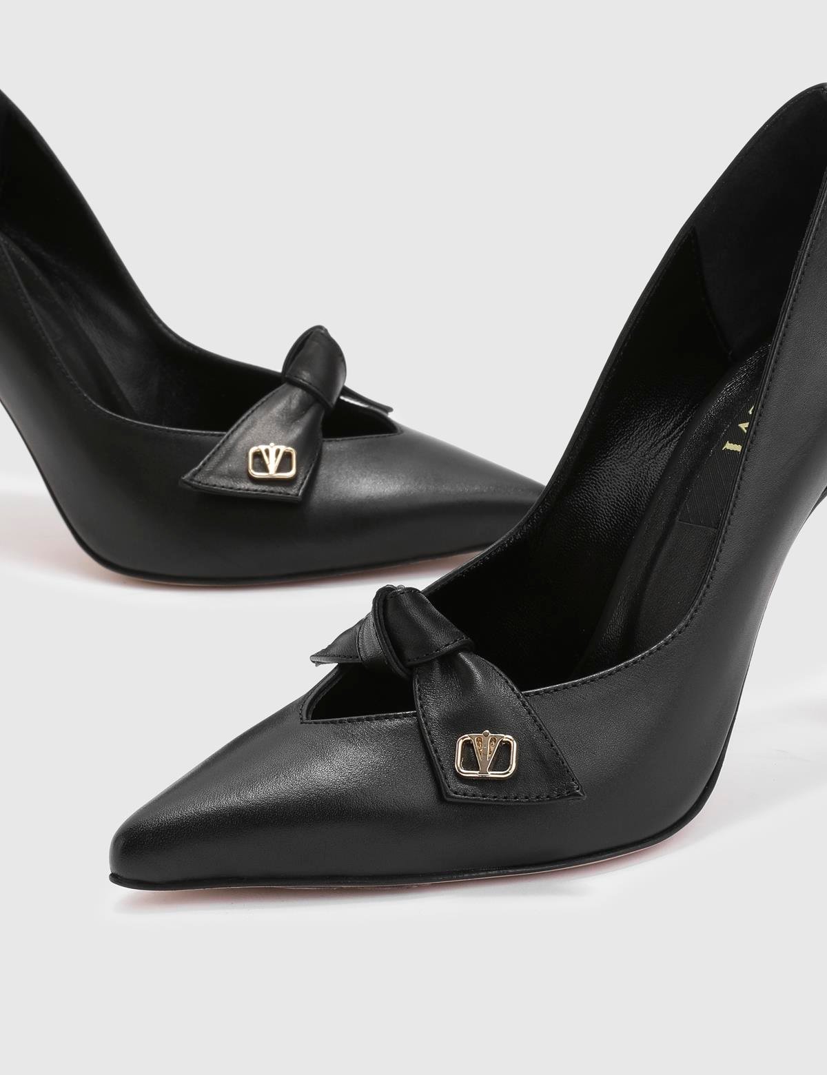 Betty Black Leather Women's Stiletto