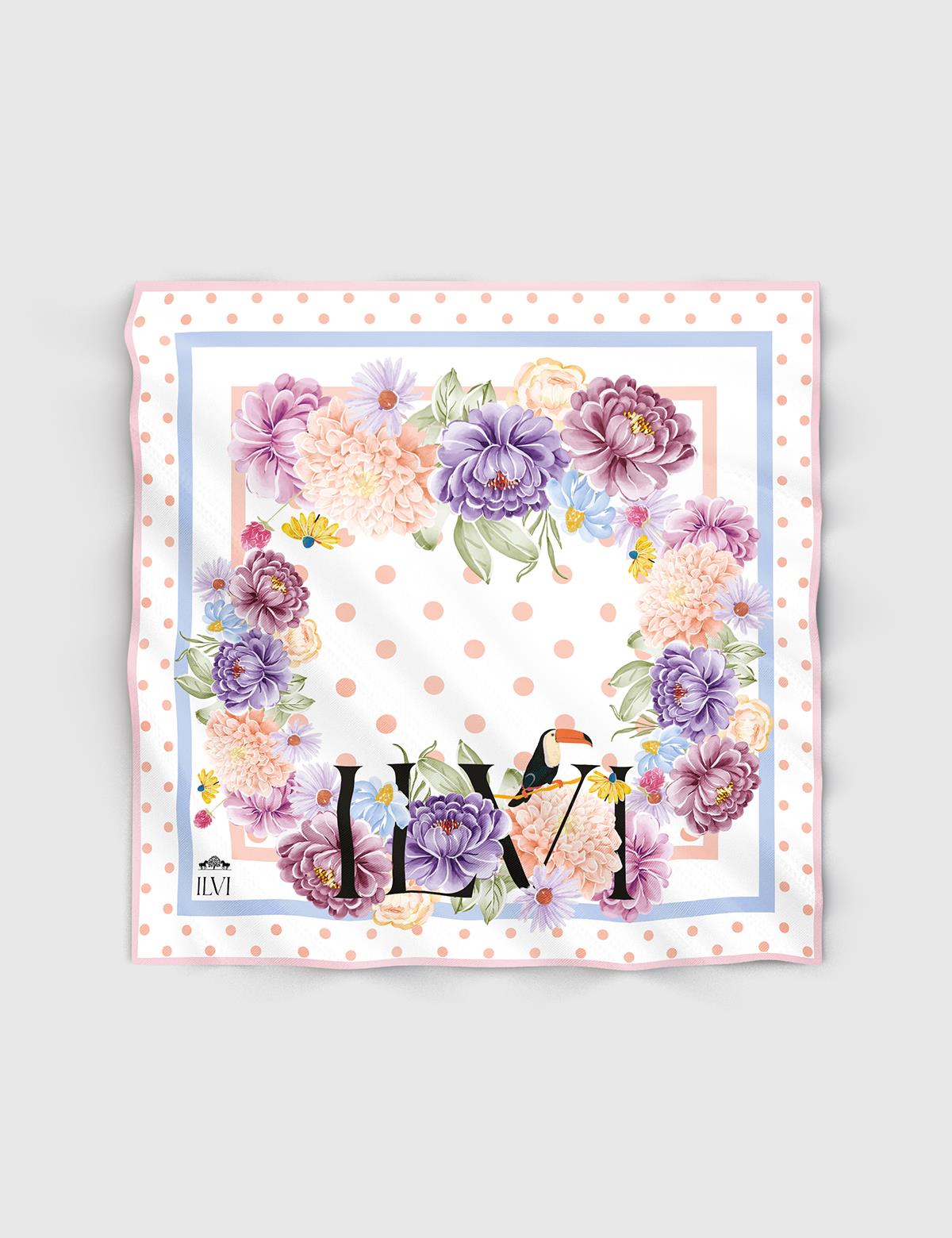 Bilzen Powder Pink Silk Twill Women's Scarf