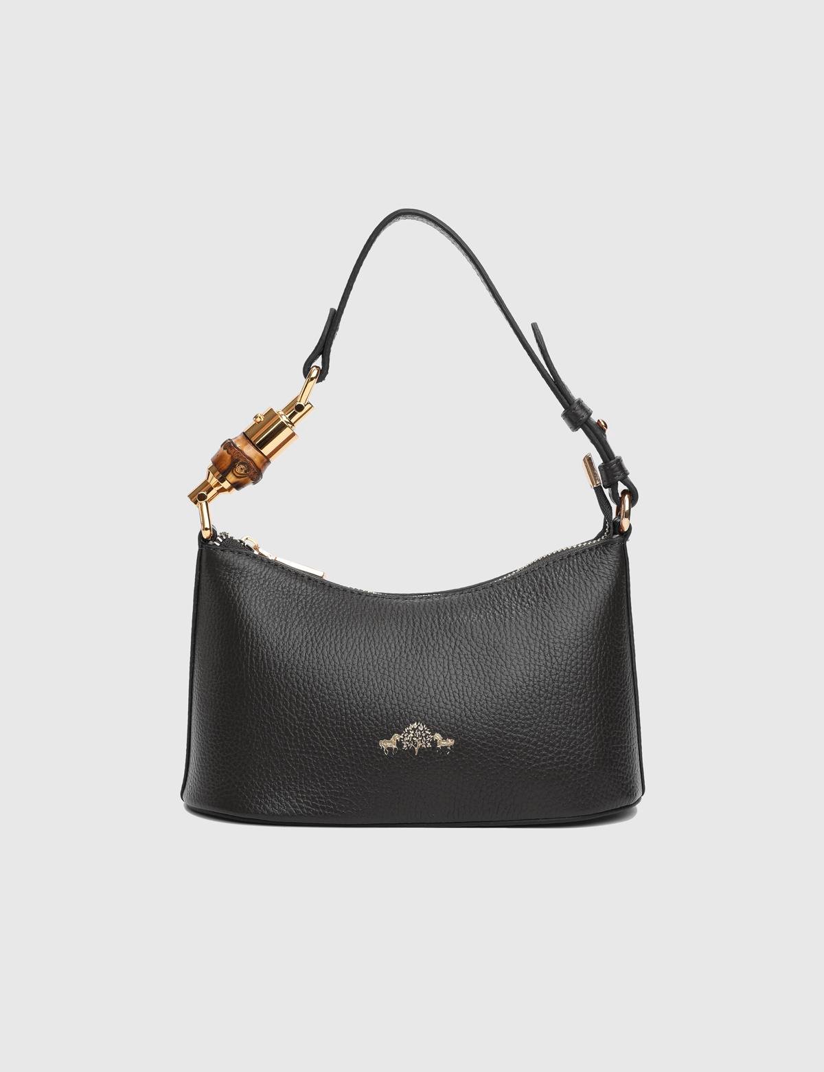 Blaise Black Leather Women's Shoulder Bag