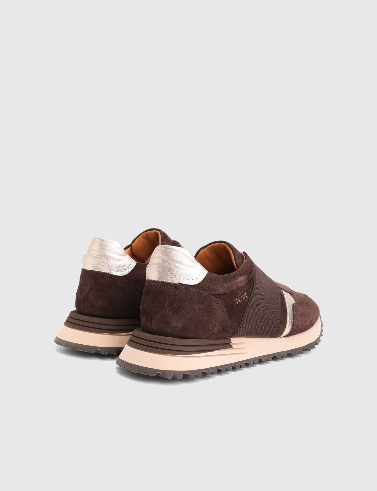 Blendina Brown Suede Leather Women's Sneaker