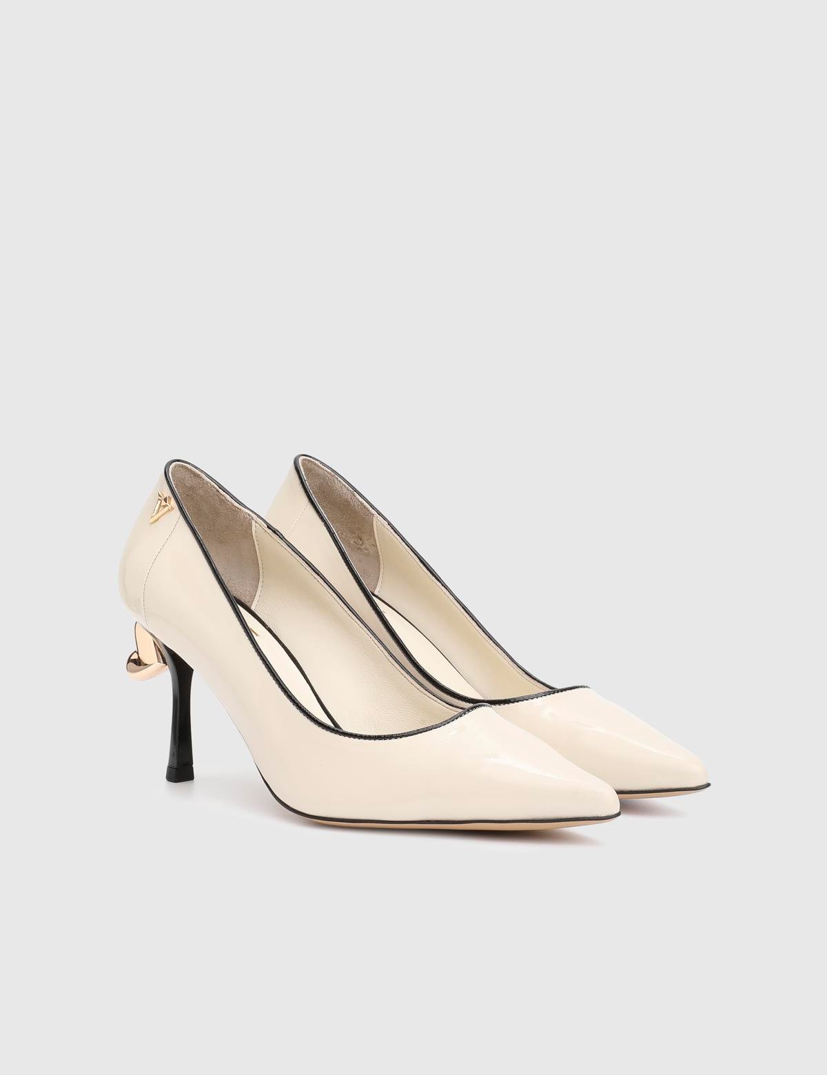 Blomi Cream Patent Leather Women's Pump