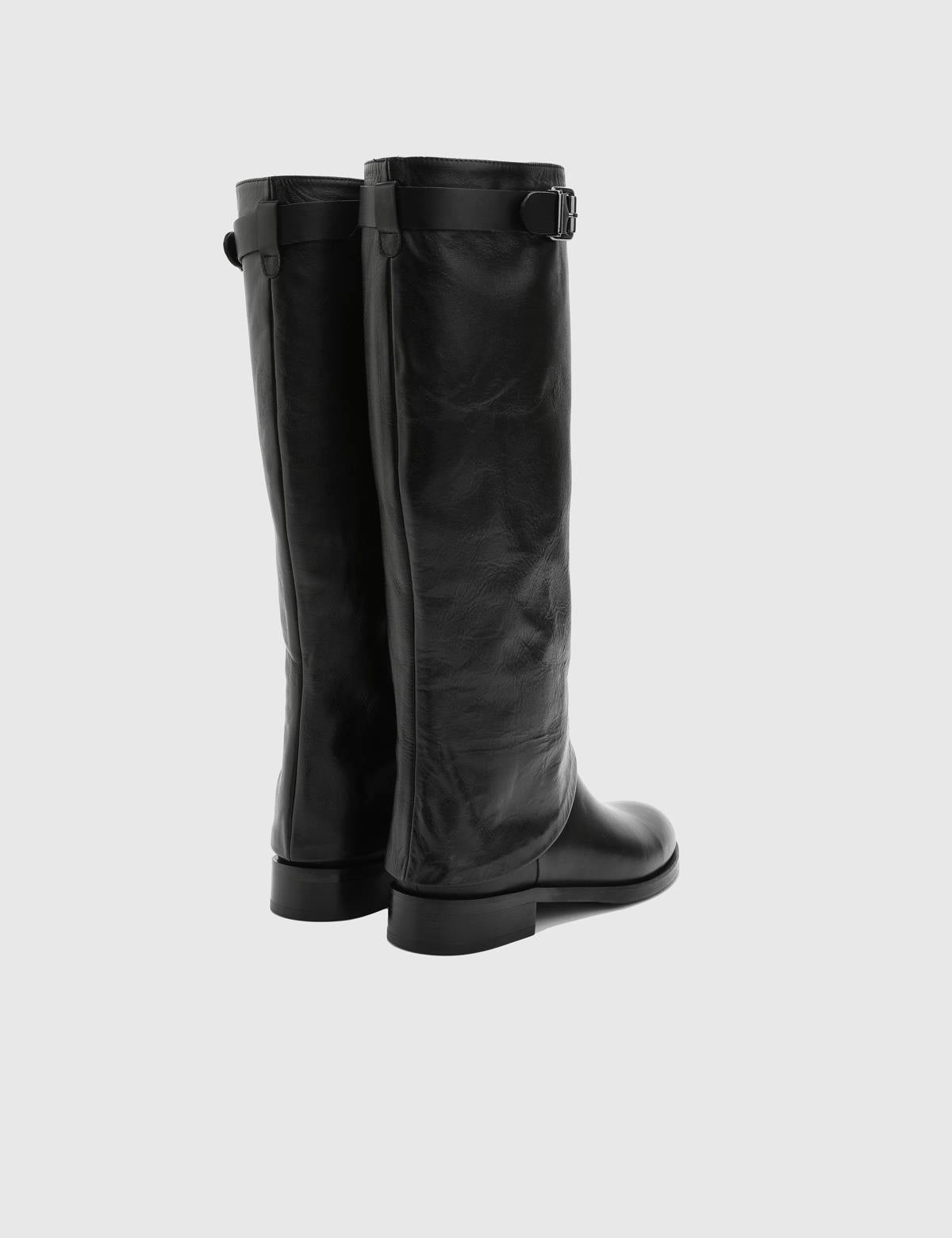 Bogense Black Leather Women's High Boot