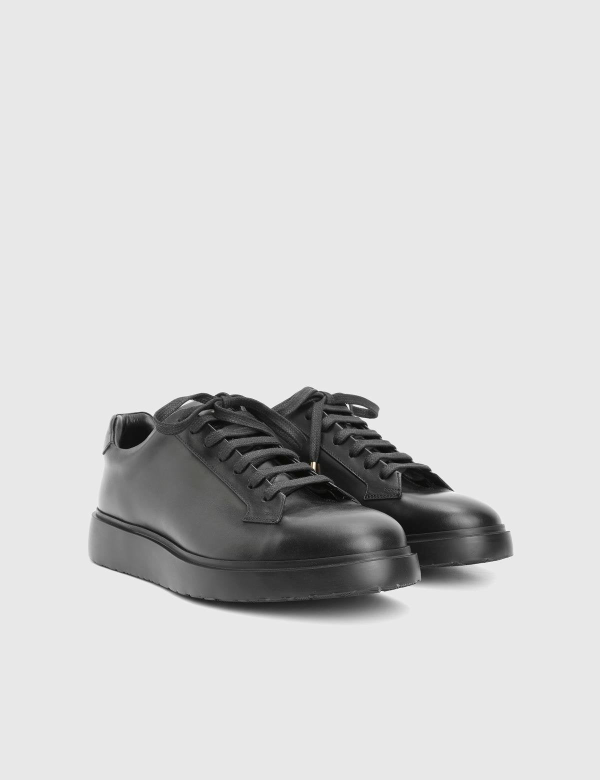 Boli Black Leather Men's Sneaker