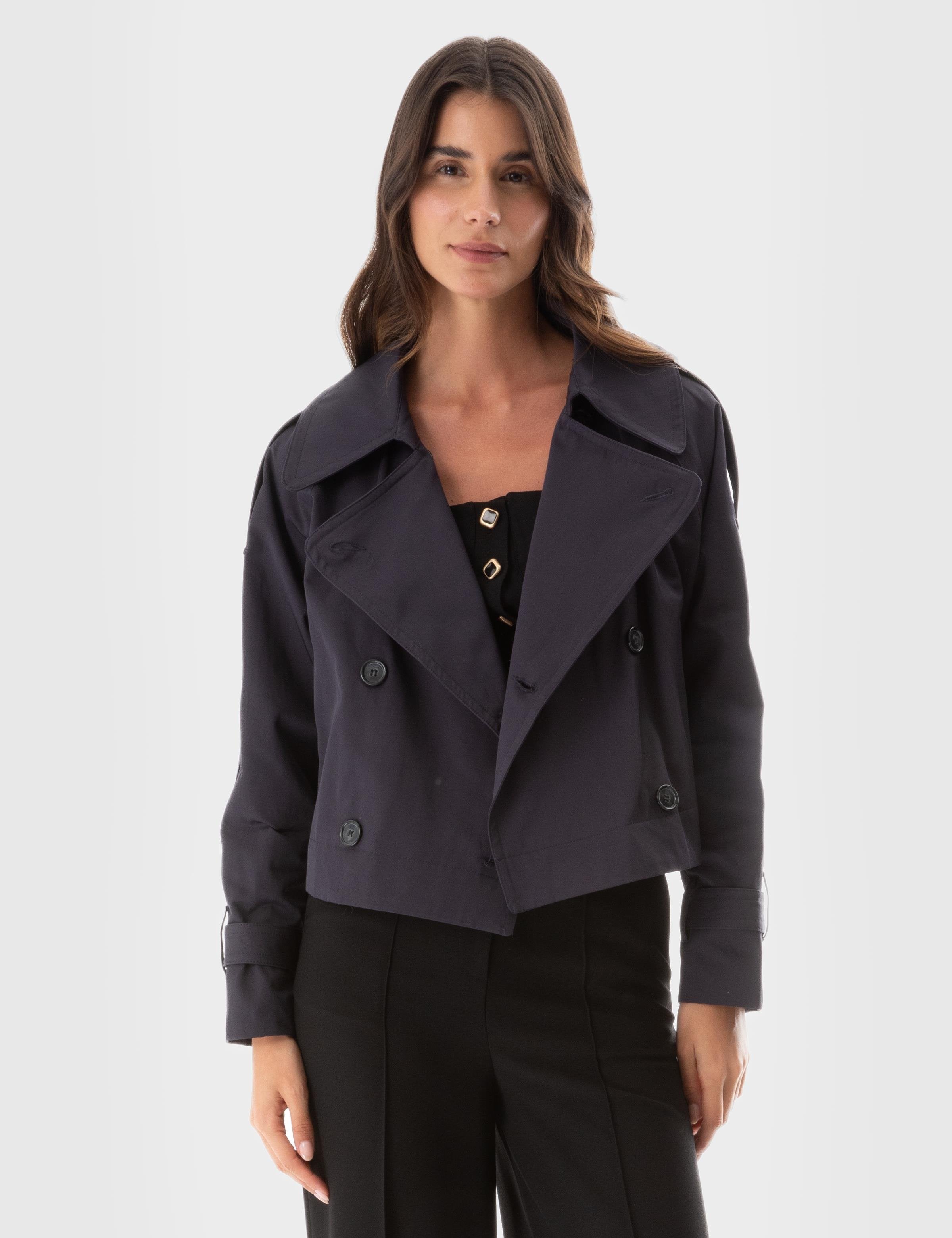 Bolton Navy Blue Women's Trench Coat