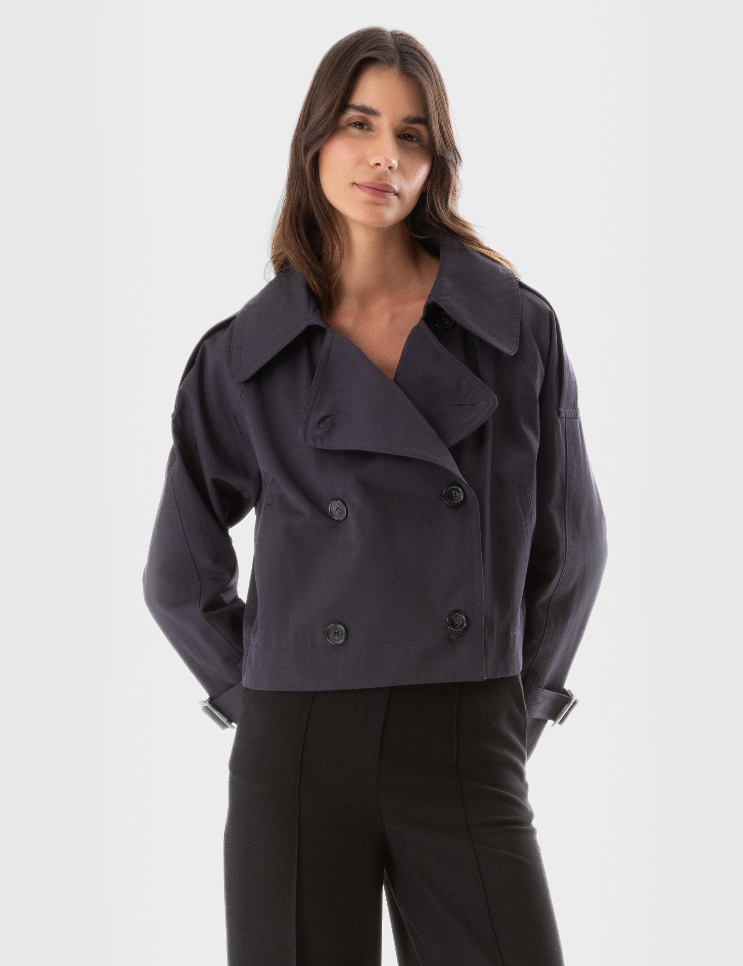 Bolton Navy Blue Women's Trench Coat