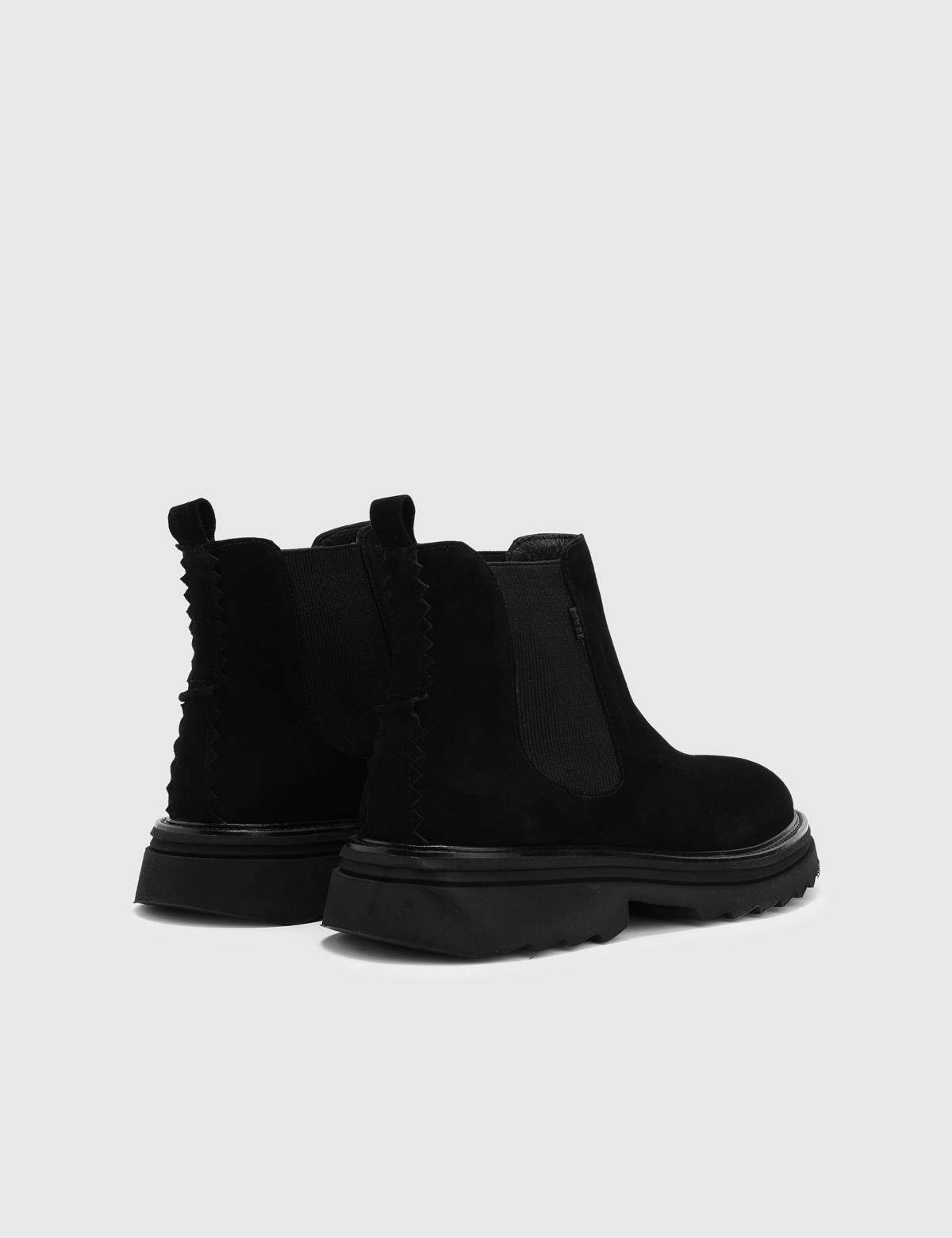 Born Black Suede Leather Men's Boot