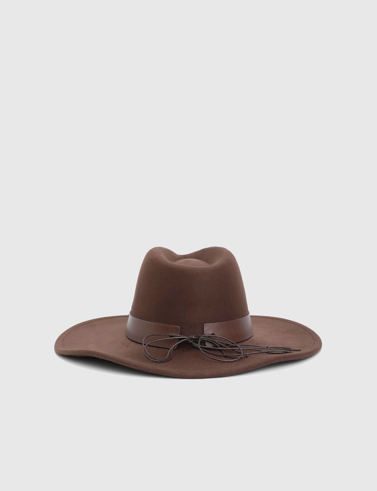 Bratok Brown Unisex Cashmere Cowboy Hat