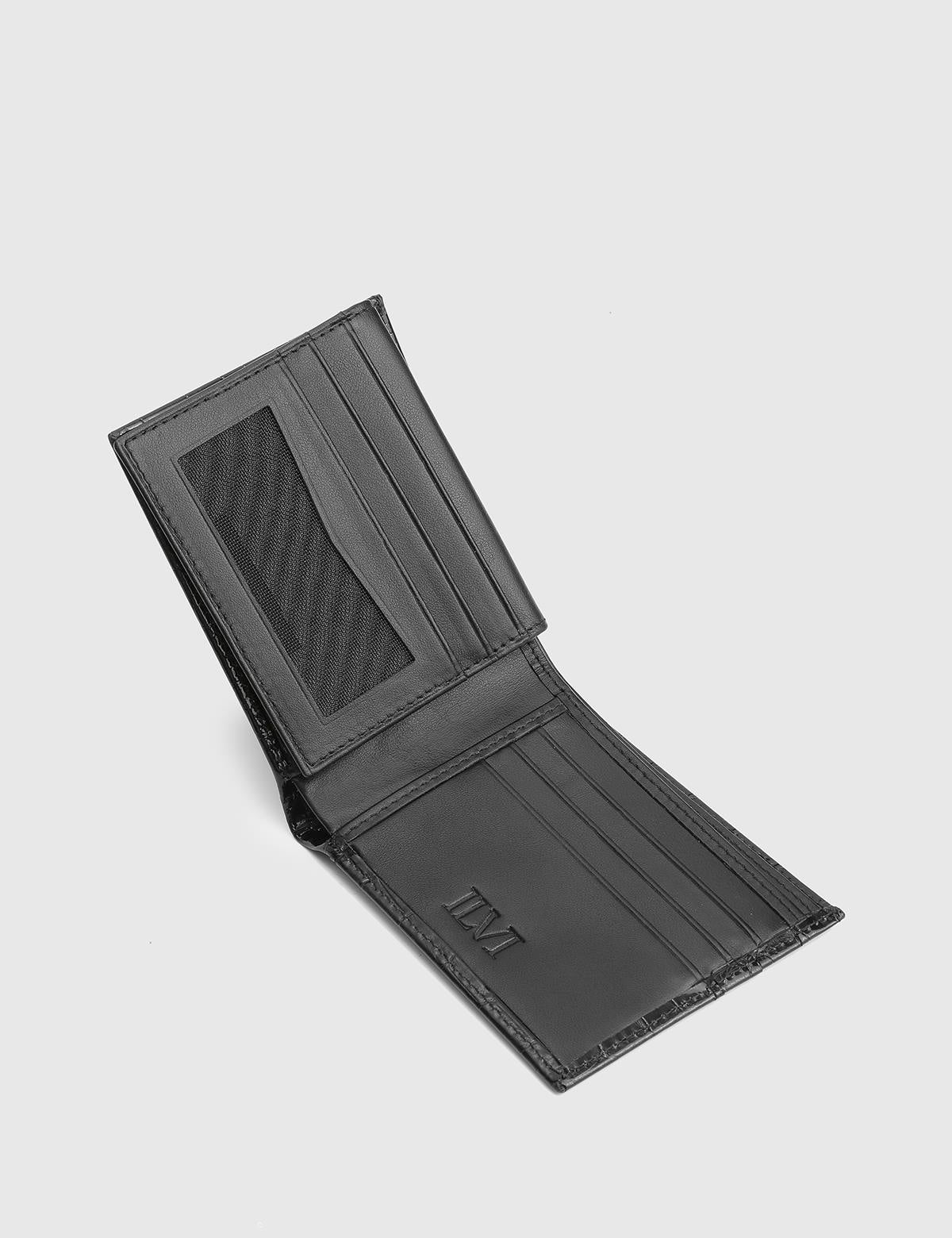 Breda Black Printed Leather Men's Wallet