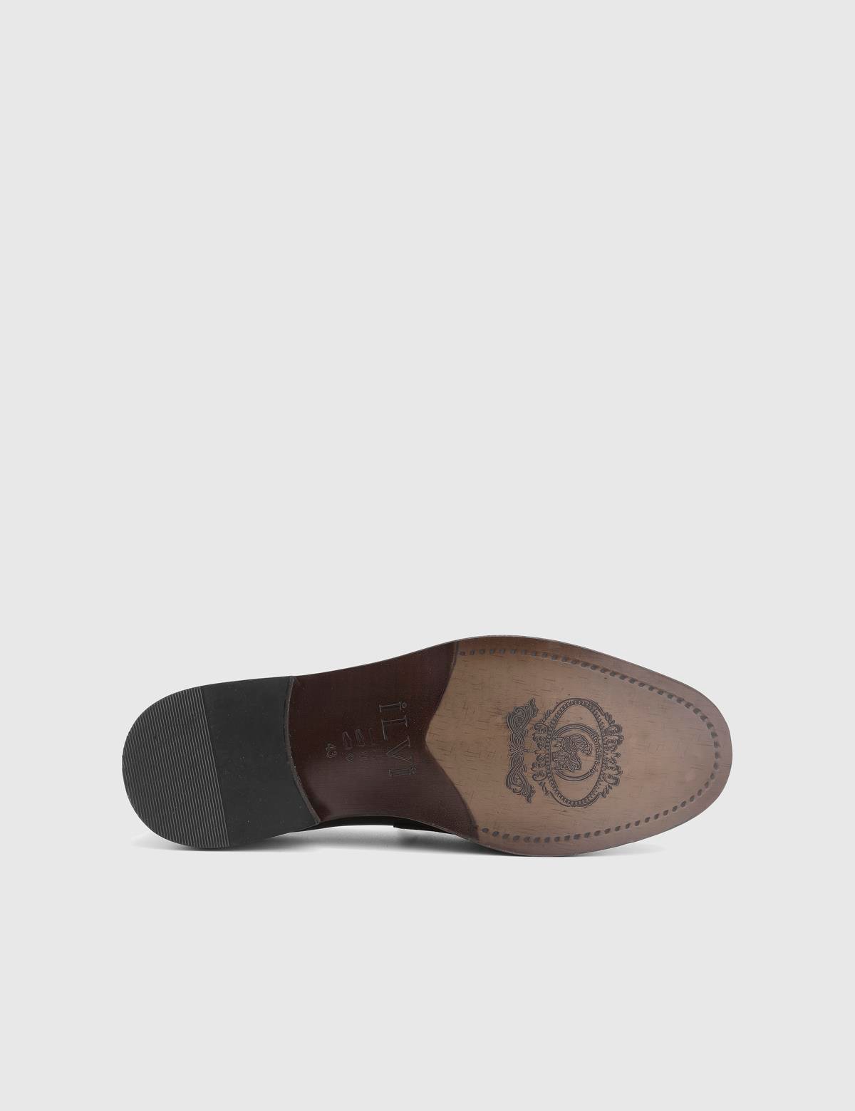 Broume Brown Leather Men's Loafer